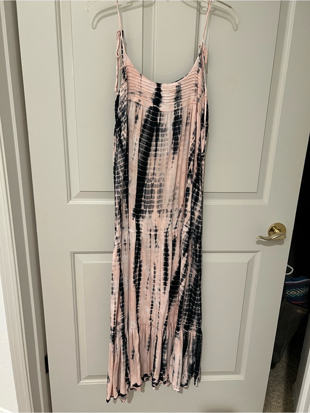 Young Fabulous & Broke Pink and Black Tie-Dye Maxi Dress